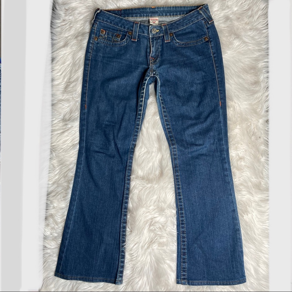 TRUE RELIGION BOBBY DARK WASH FLARE JEANS size 29